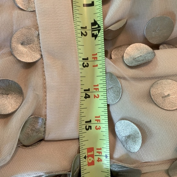 Anthropology Eva Franco Payette Skirt Gold Dot on Champagne Size 8 - Picture 6 of 9